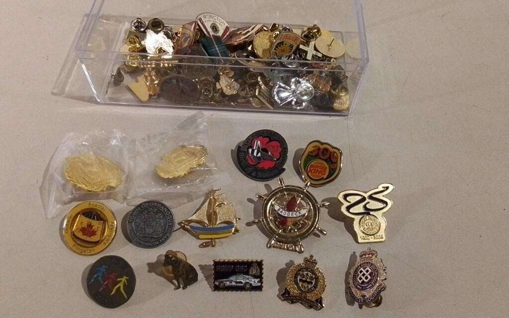 Lot Of Pins Incll RCMP & Military