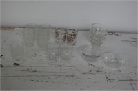 Glasses and glass bowls