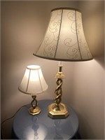 Coordinating gold tone lamp tested