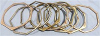 9PC KENDRA SCOTT OCTAGONAL BANGLE BRACELETS