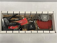 Lot of assorted tools- Allen keys, staple gun &
