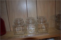 Three Glass Jars w/ Lids