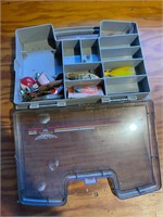 2 sided Fishing tackle box with tackle