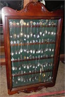 Nice Wood Souvenir Spoon Display & Contents