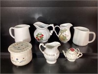 Vintage Ceramic Creamer Mccoy Lenox Set of 7