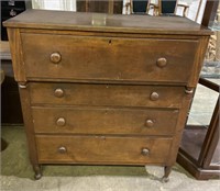 (E) Antique 4 Drawer Standing Dresser 43” x 20” x