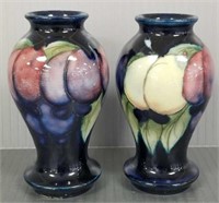 Pair of Moorcroft cabinet vases