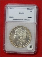 1881 O Morgan Silver Dollar   ***