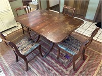 Antique 4.5’ Kitchen Table & Chairs