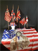 British & American Flags Memorbilia