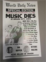 World News Buddy Holly Dies in Mason City Iowa