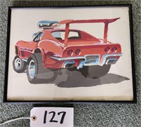 Corvette Paint by Number Framed Wall Art