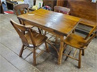 Wood Table with 4 chairs