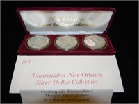 UNC. New Orleans Silver Dollar Collection w/case