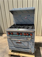 6 burner gas range with convection oven