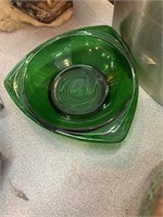 Green retro ashtray
