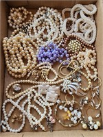 Pretty and pearly vintage costume jewelry lot