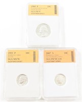 SGS SILVER COIN LOT WITH 1960-P PROOF QUARTER