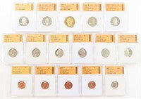 SGS MIXED COIN LOT WITH SOME PROOF COINS