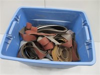 Tote of 2" x 72" Sanding Belts, Assorted Grit
