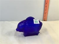 Cobalt Blue Piggy Bank