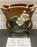 Vtg Roseville Corral Apple Blossom Vase