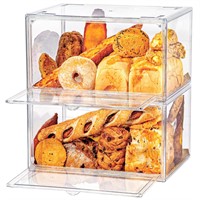 GROPKNIO 2pcs Large Bread Box Kitchen Countertop u