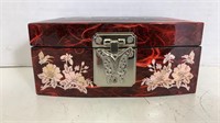 Red Butterfly/Floral Jewelry Box