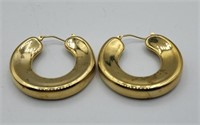 14k Milor Italy Yellow Gold Pierced Earrings