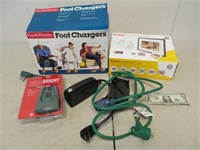 Lot of Electrical Timers, Foot Chargers & Kodak