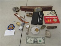 Vintage Collectibles - Watches, Knife, Pedometer,