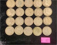 LOT OF 20 1883 V NICKELS