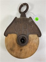 MYERS PRIMITIVE WOOD PULLEY