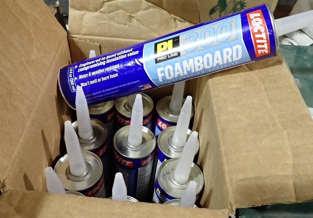 BOX OF 12 NEW TUBES OF FOAMBOARD ADHESIVE