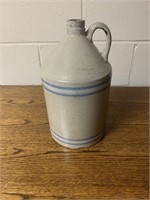 Crock jug - gray and blue