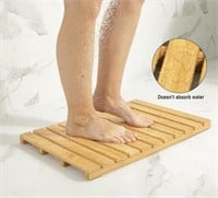 Bamboo Bath and Shower Mat - Non Slip Wood Design