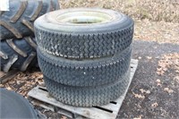 (3) Semi Tires on Rims