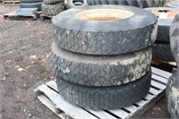 (5) Semi Tires on Rims