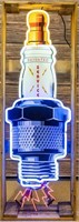 Spark Plug Shaped Neon Sign In Crate