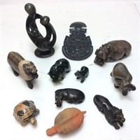 STONE SCULPTURE ANIMALS & MAYAN ONYX CARVING