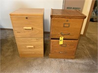 2 - Wooden Filing Cabinets