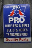 1980's Big A Auto Pars Pro Double Sided Tin