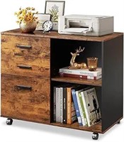 Devaise 3-drawer Wood File Cabinet, Mobile