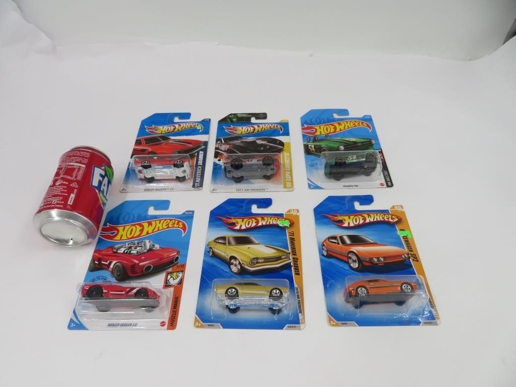 6 voitures Hot Wheels die cast