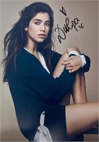 Autograph COA Signed Dua Lipa Photo