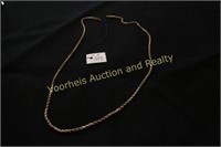 14K gold 20 inch gold chain, weighs .315 ozt