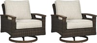 Swivel Lounge Chairs, Set of 2 *Read