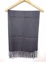New women's grey thin knit scarf, 28x70 inches