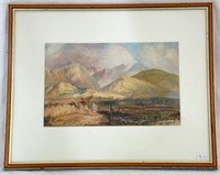 Vintage Scottish Landscape Watercolour Painting
