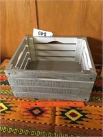 Grey wooden crate